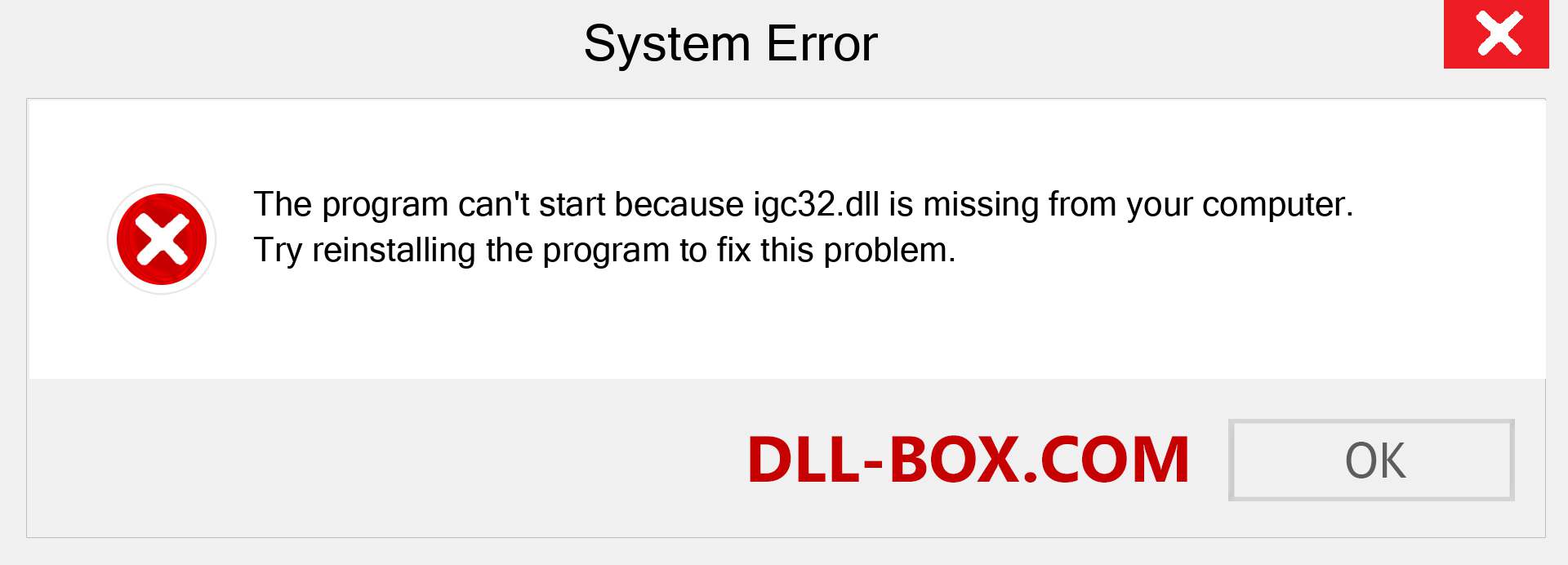  igc32.dll file is missing?. Download for Windows 7, 8, 10 - Fix  igc32 dll Missing Error on Windows, photos, images