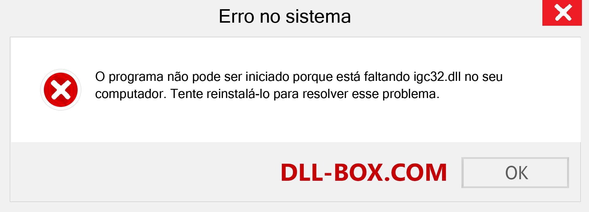 Arquivo igc32.dll ausente ?. Download para Windows 7, 8, 10 - Correção de erro ausente igc32 dll no Windows, fotos, imagens